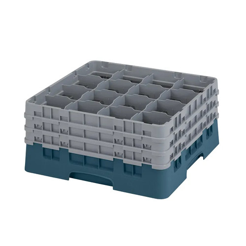 Cambro 16S738414 Camrack Glass Rack With (3) Soft Gray Extenders - 3 Cases