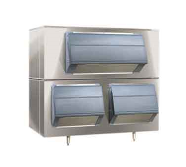 Follett LLC SG4600-72 SmartGATE Ice Shield 4640 Lbs. Double Door Stainless Exterior Upright Ice Bin with 82 Oz. Plastic Ice Scoop
