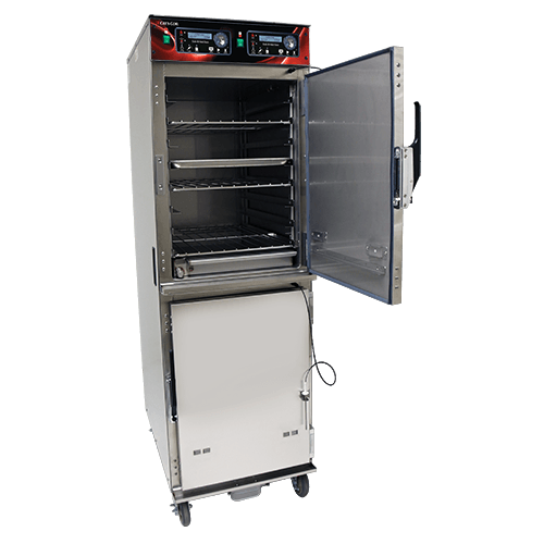 Cres Cor 1000CH2EX Cook-N-Hold 22.63" W x 73.25" H All Stainless Steel 2-Compartment Full Height Programmable Controls Mobile Oven Cabinet - 208-240 Volts