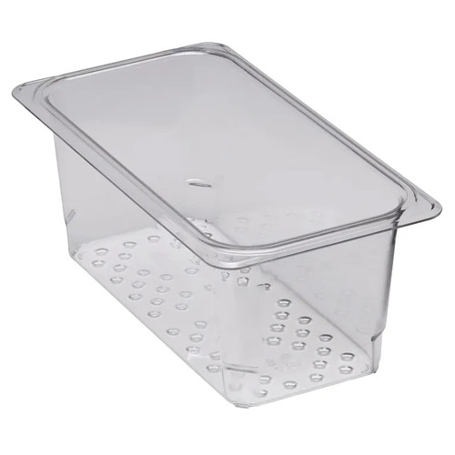 Cambro 35CLRCW135 Camwear 1/3 Size Clear Colander 5" Deep
