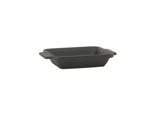 Tuxton DBS-070A 7 Oz. Ceramic Matte Black Rectangular Side Dish (1 Dozen)