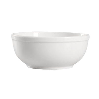 CAC China 101-18 5.88" Dia. 15 Oz. Porcelain Bone White Round Lincoln Nappie (3 Dozen Per Case)