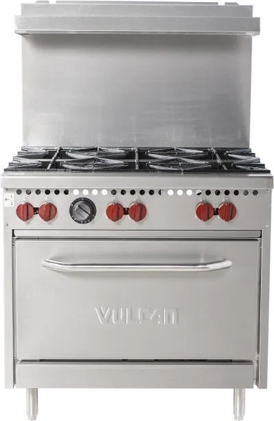 Vulcan SX36-6BP-QS-PLATINUM 36" Liquid Propane SX Series Restaurant Range - 198,000 BTU