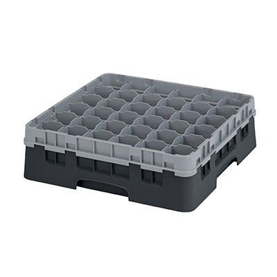Cambro 36S418110 Camrack Glass Rack With Soft Gray Extender - 5 Cases