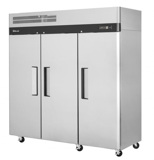 Turbo Air M3F72-3-N M3 Series 77.75" W Three-Section Solid Door Reach-In Freezer - 115 Volts