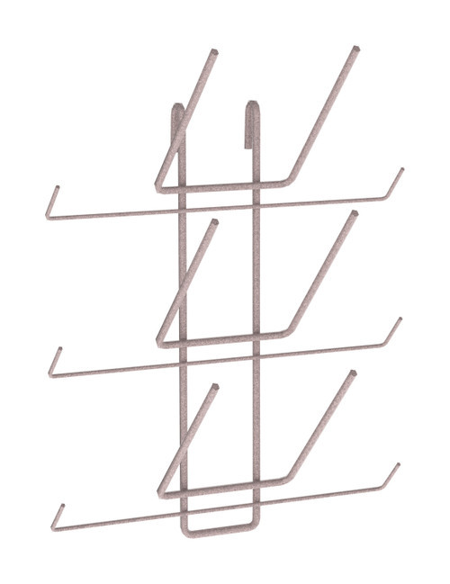 Metro BH6K4 Smartwall Bottle Drying Rack Holds (6) Bottles & Caps Metroseal Gray Epoxy-Coated Corrosion-Resistant Finish