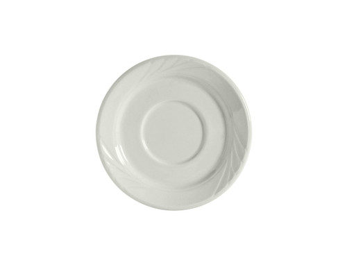 Tuxton YPE-054 5-1/2" Porcelain Porcelain White Round Saucer (3 Dozen Per Case)