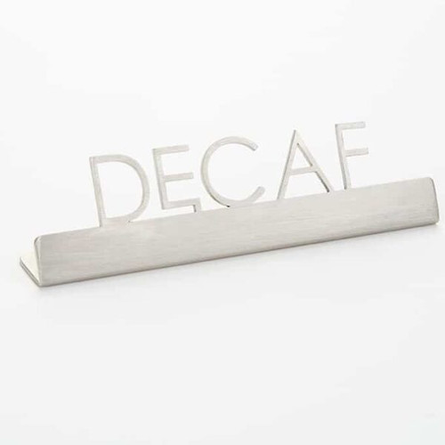 American Metalcraft SSD5 5" W Stainless Steel Decaf Sign