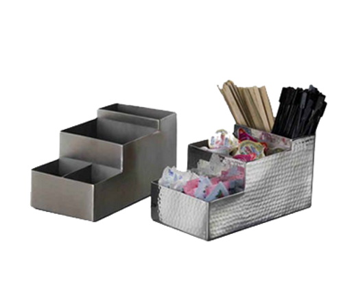 American Metalcraft HMBAR9 8" L x 4" W x 4" H Stainless Steel Coffee and Bar Organizer