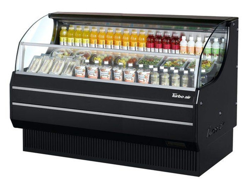 Turbo Air TOM-75SW(B)-N 75.75" W Stainless Steel Slim-Line Horizontal Open Display Merchandiser - 115 Volts