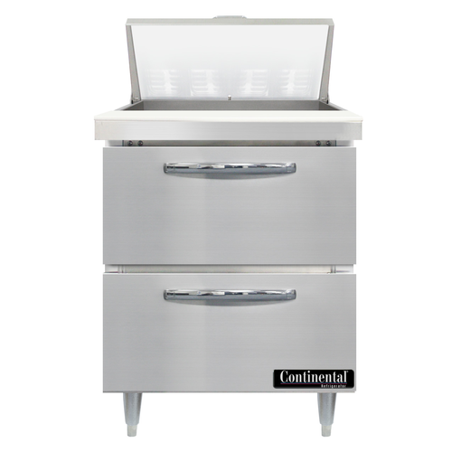 Continental Refrigerator D27N8-D 27.5" W One-Section Two Drawer Designer Line Sandwich Unit