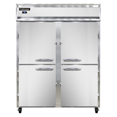 Continental Refrigerator 2RESNSSHD 57" W Two-Section Solid Door Reach-In Extra-Wide Refrigerator