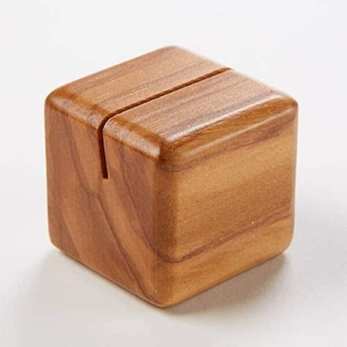 American Metalcraft SOCH 1.12" W Olive Wood Square Card Holder