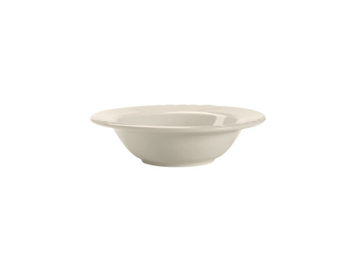 Tuxton YED-063 6-3/8" 6-1/2 Oz. Ceramic American White/Eggshell Round Grapefruit (3 Dozen Per Case)