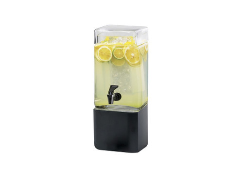 Cal-Mil 1112-1-13 1-1/2 Gallon Black Mission Beverage Dispenser Metal Square