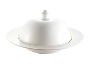 CAC China RCN-150 26 Oz. Super White Porcelain Round Accessories Pasta Bowl Set (8 Set Per Case)