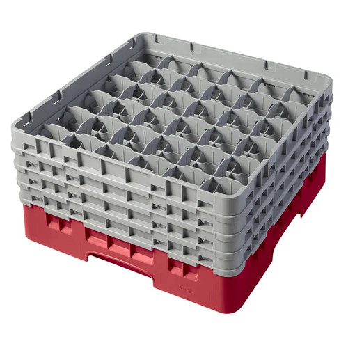 Cambro 36S800163 Camrack Glass Rack With (4) Soft Gray Extenders - 2 Cases
