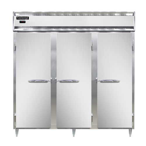 Continental Refrigeration DL3W Designer Line Heated Cabinet Reach-In 78"