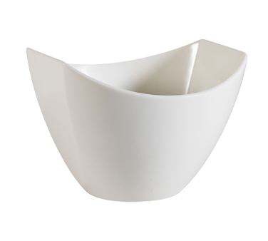 CAC China STU-B8 78 Oz. Bone White Porcelain Oval Studio Salad Bowl (2 Dozen Per Case)