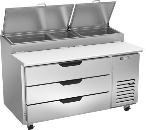 Beverage Air DPD60HC-3 60" W One-Section Pizza Top Refrigerated Counter