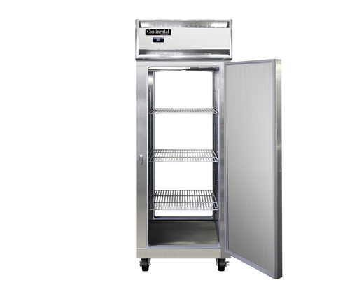 Continental Refrigerator 1FE-SS-PT 28.5" W One-Section Solid Door Pass-Thru Extra-Wide Freezer - 115 Volts