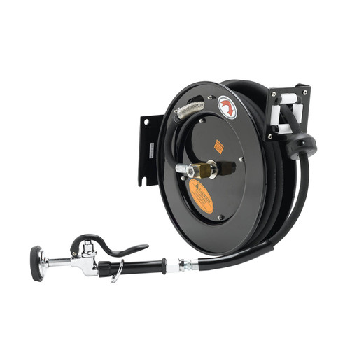 T&S Brass 5HR-242-01 Equip Hose Reel with 50' Hose and Spray Valve