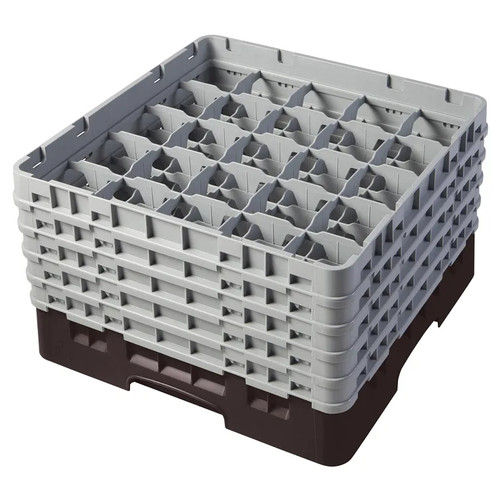 Cambro 25S958167 Camrack Glass Rack With (5) Soft Gray Extenders - 2 Cases