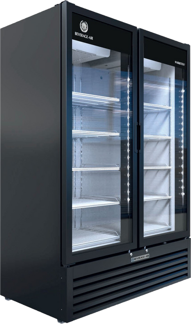 Beverage Air MT53-1B 54.25" W Two-Section Glass Door Marketeer Series Refrigerated Merchandiser