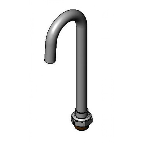 T&S Brass 132XP Nozzle swivel 8-3/4" H 2-9/16" spread gooseneck plain end outlet