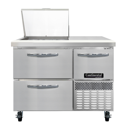 Continental Refrigerator RA43N9M-D 43" W Two-Section Two Drawer Refrigerated Base Sandwich Unit