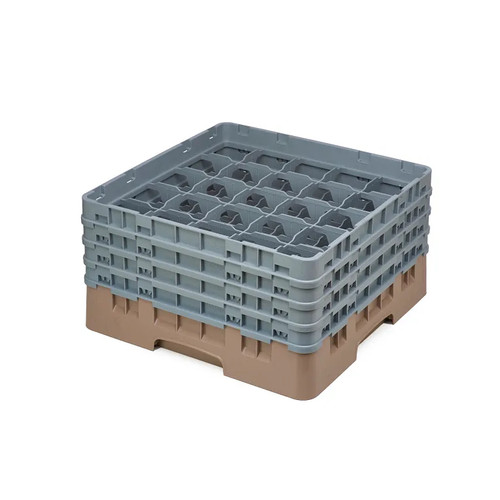Cambro 25S800184 Camrack Glass Rack With (4) Soft Gray Extenders - 2 Cases