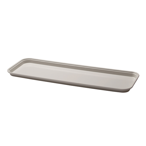 Cambro 92615MT148 8-7/8" x 25-1/2" x 1-1/2" White Rectangular Fiberglass Display Market Pan
