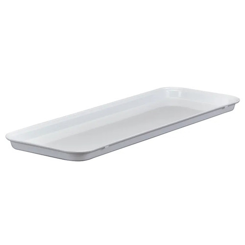 Cambro 92615MT148 8-7/8" x 25-1/2" x 1-1/2" White Rectangular Fiberglass Display Market Pan