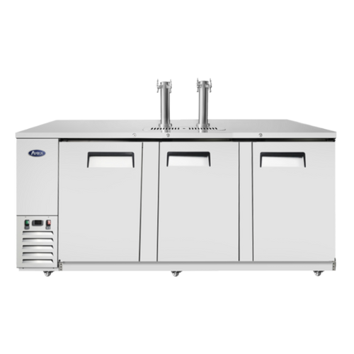 Atosa MKC90GR 4 (2) 0.5 Kegs Stainless Steel with 2 Faucets Atosa Draft Beer Cooler - 115 Volts