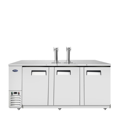 Atosa MKC90GR 4 (2) 0.5 Kegs Stainless Steel with 2 Faucets Atosa Draft Beer Cooler - 115 Volts