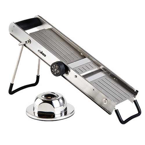 Winco MDL-18 18.33" x 4.94" Stainless Steel Mandoline Slicer Set (1 Set)