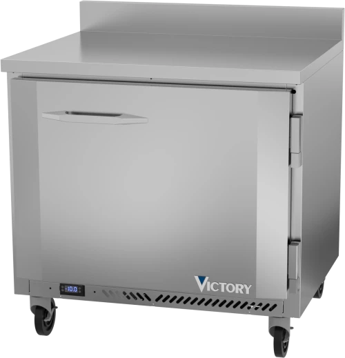 Victory VWF36HC 36"W One Door Stainless Steel Worktop Freezer Counter