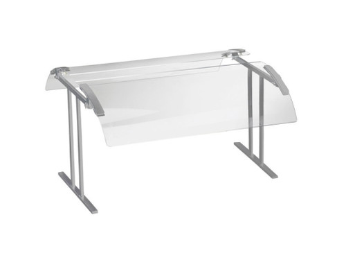 Cal-Mil 2027-6-74 73-1/4"W Silver Curved Buffet Sneezeguard