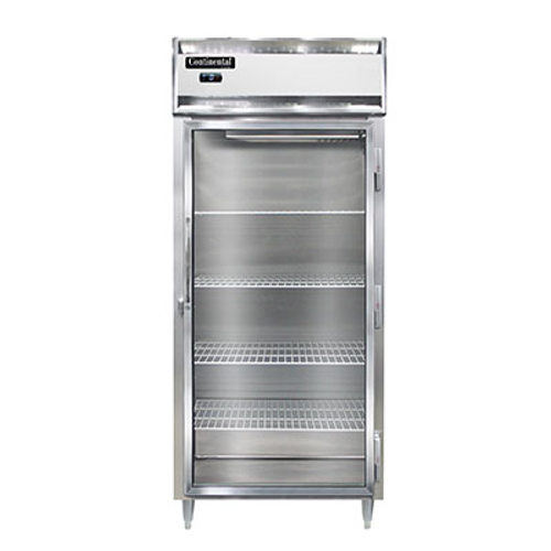 Continental Refrigerator DL1FX-SS-GD 36.25" W One-Section Glass Door Reach-In Designer Extra-Wide Freezer - 115 Volts