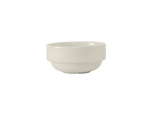 Tuxton AMU-046 4" 8-1/2 Oz. Ceramic Pearl White Round Bouillon Bowl (2 Dozen Per Case)