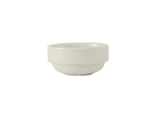 Tuxton AMU-046 4" 8-1/2 Oz. Ceramic Pearl White Round Bouillon Bowl (2 Dozen Per Case)