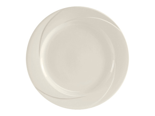 Tuxton ASU-006 10" Ceramic Pearl White Round Plate (1 Dozen)