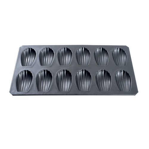Matfer Bourgeat 310730 Exopan Madeleine Sheet 14-1/6"L x 7-1/2"W 12-Count 2-3/4" Madeleines Steel