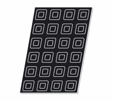 Matfer Bourgeat 336135 Flexipan Savarin Mold 24 Squares Per Sheet 3-1/3 Oz. Cap. 2-3/4"W x 2-3/4"L x 1-1/5"H Food Grade Silicone