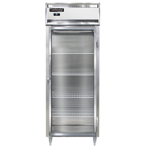Continental Refrigerator D1RENSSGD 28.5" W One-Section Glass Door Reach-In Designer Line Wide Refrigerator