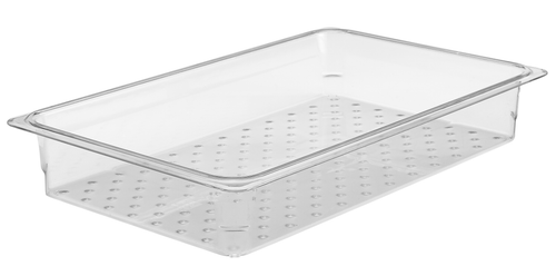 Cambro 13CLRCW135 Camwear 1/1 Size Clear Colander 3" Deep - 6/Case