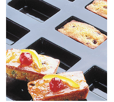 Matfer Bourgeat 336101 Flexipan Rectangular Cake Mold 1-7/8 Oz. Cap. 3-1/6"L x 1-1/6"W x 1-1/6"H Food Grade Silicone