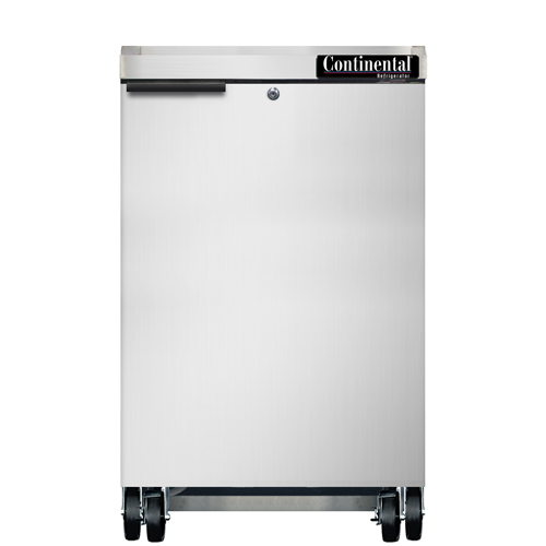 Continental Refrigerator BB24NSS 24"W Solid Door Refrigerated Back Bar Cooler