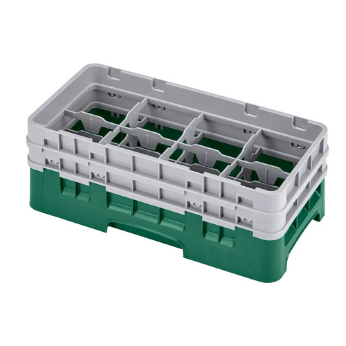 Cambro 8HS434119 Camrack Glass Rack With (2) Soft Gray Extenders - 4 Cases