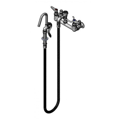 T&S Brass B-0610-JJ Pot Filler Faucet splash-mounted 8"